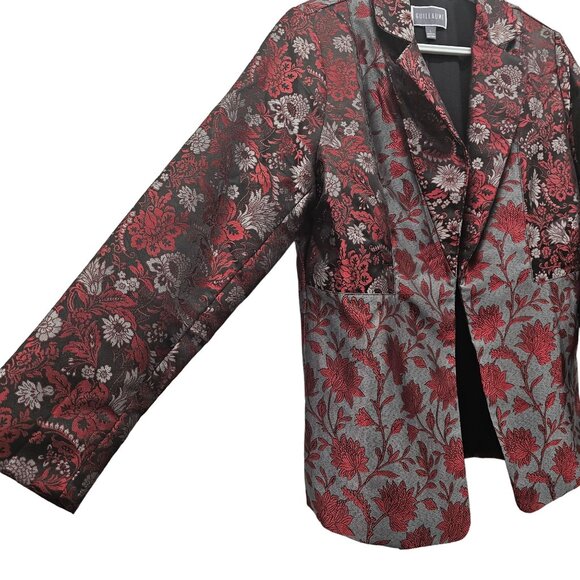 Guillaume Womens Floral Blazer Jacket Size L - Picture 3 of 10